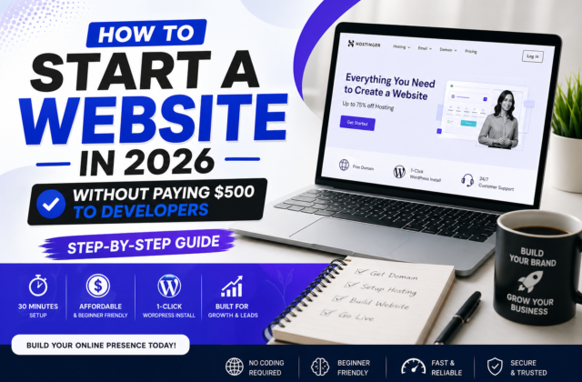 How to start a website 2026